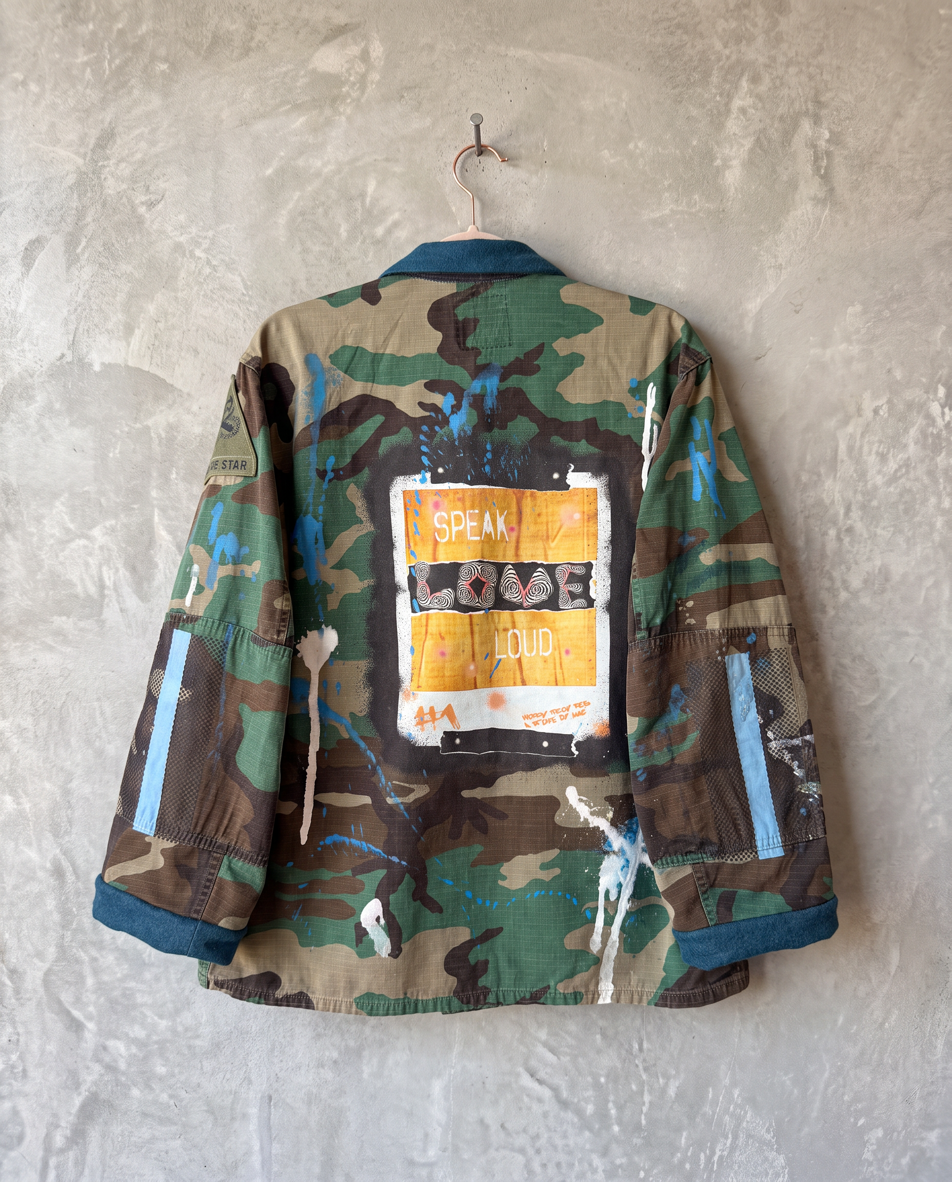 "Speak Love Loud" - Style #1 Edition 2 - back view showing print