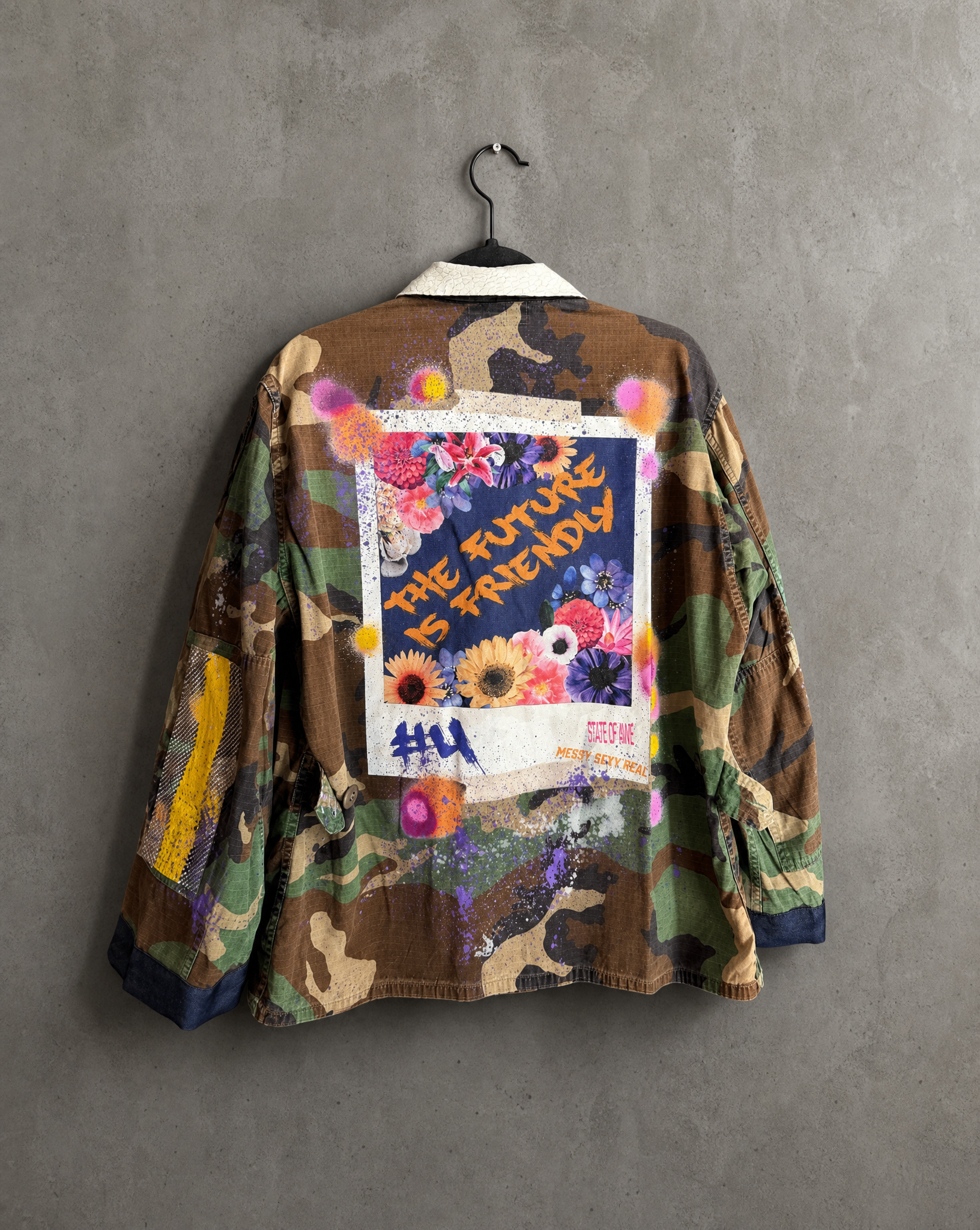 "The Future is Friendly" - Style #4 Edition 1 - back view showing print