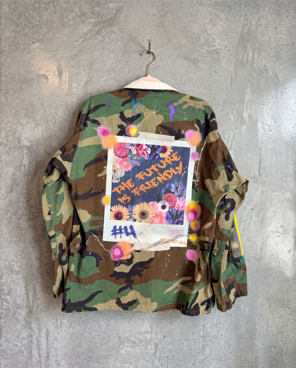 "The Future is Friendly" - Style #4 Edition 2 - back view showing print