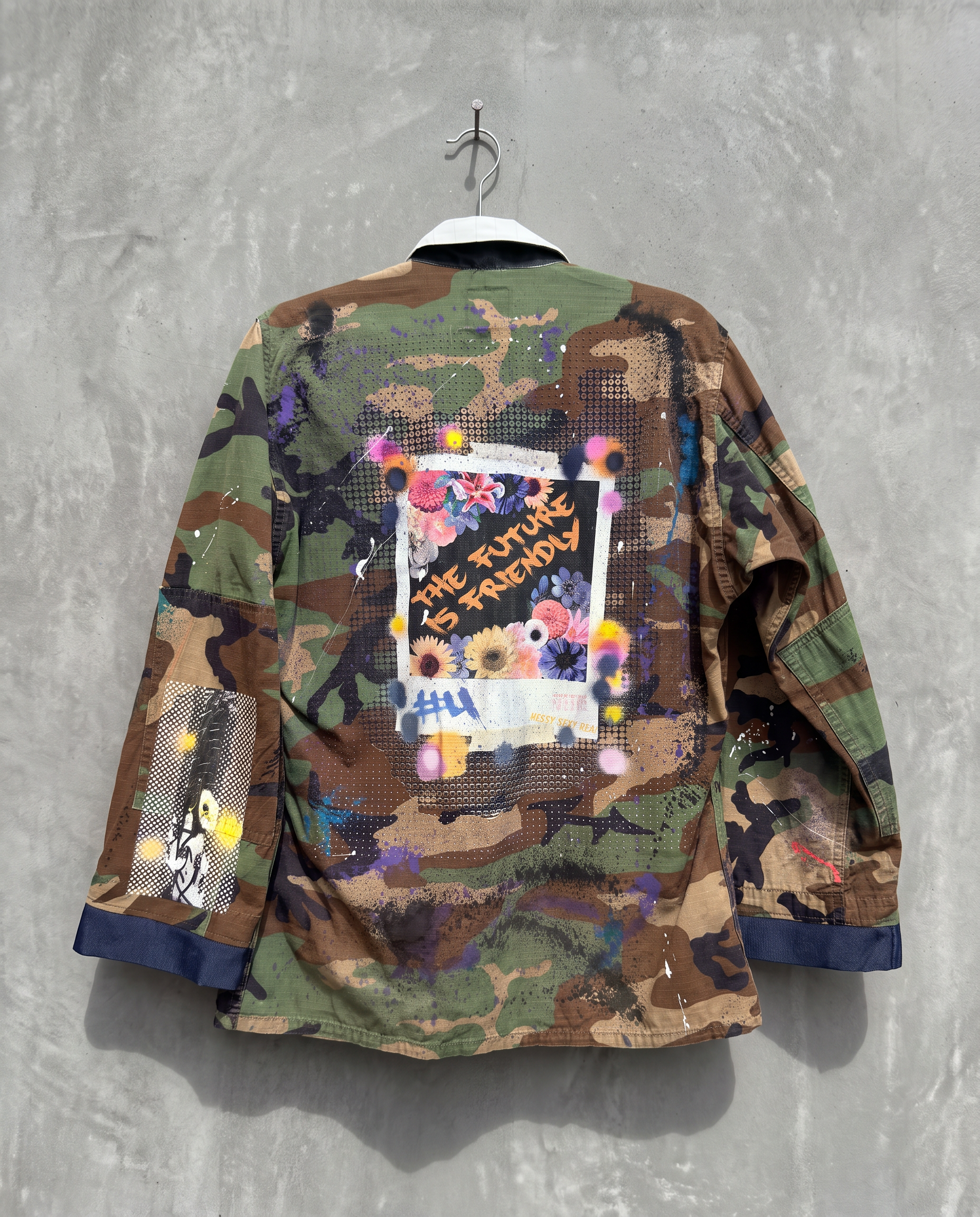 "The Future is Friendly" - Style #4 Edition 3 - back view showing print