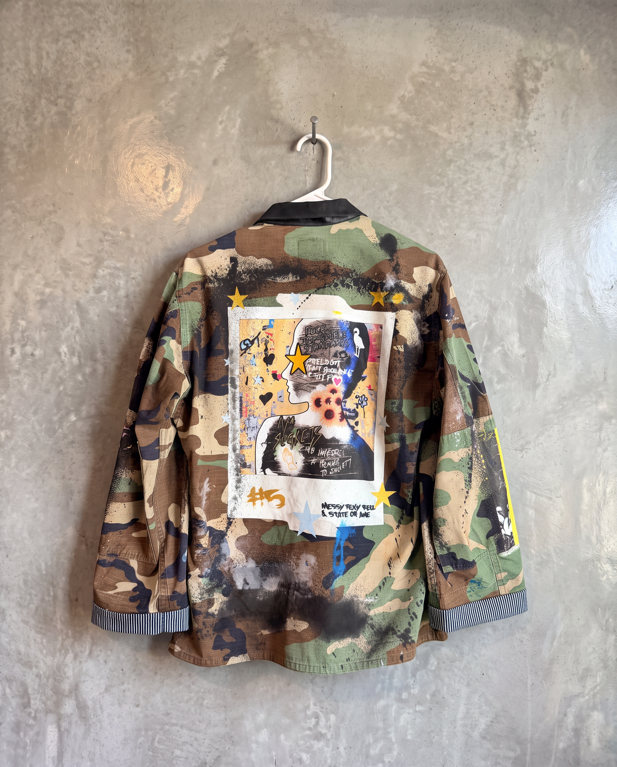 "No Regrets" - Style #5 Edition 1 - back view showing print
