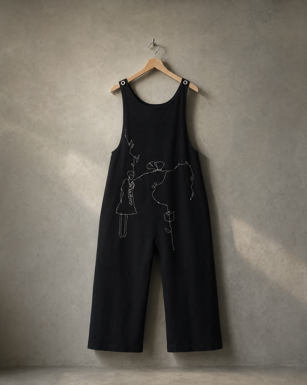 Silk Overalls - solo shot on hanger