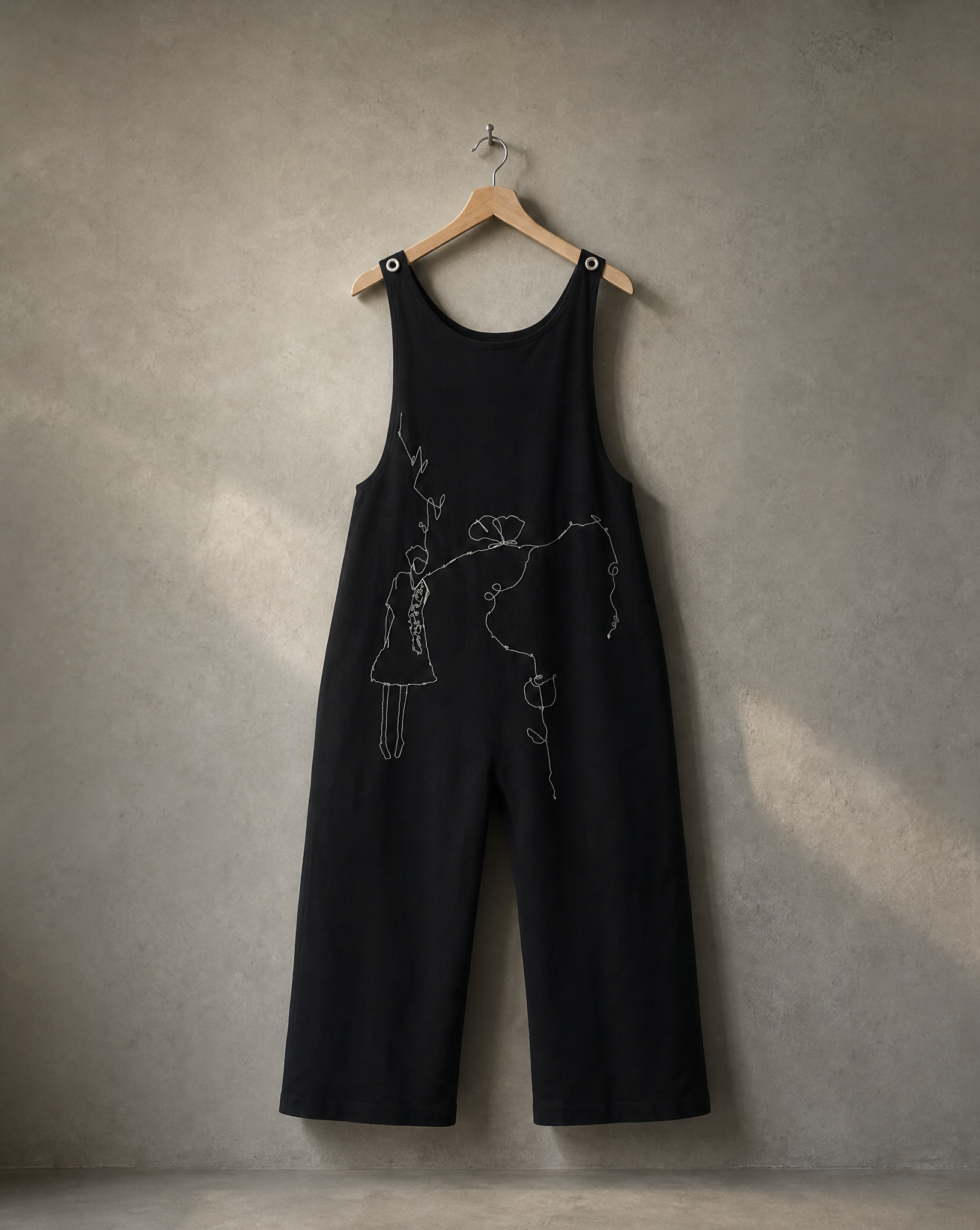 Silk Overalls - solo shot on hanger