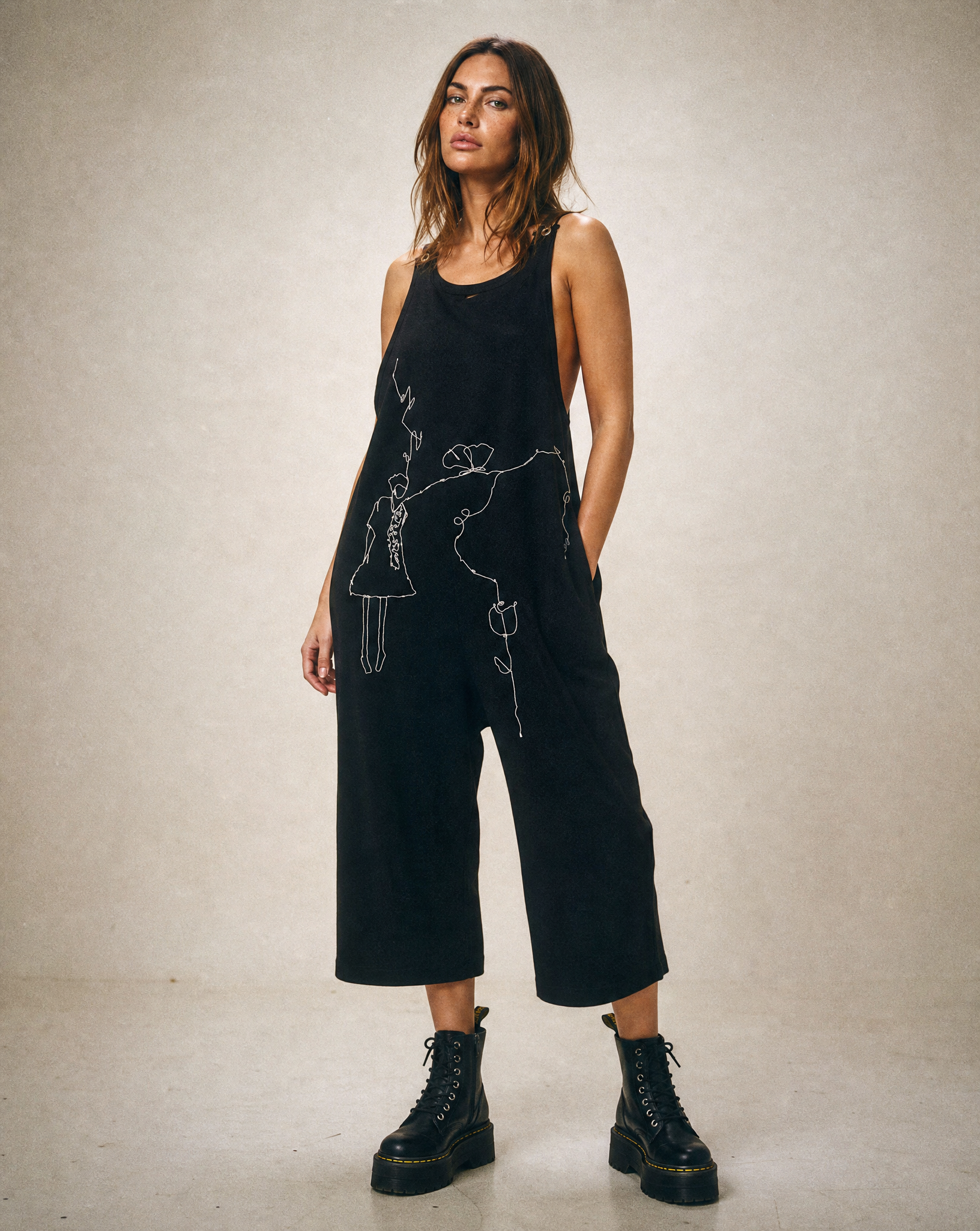 First Silk - two-ply silk overall, model view